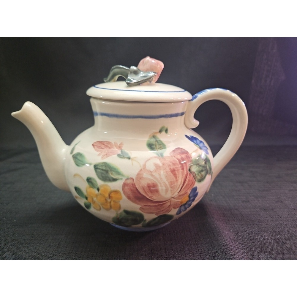 🪷Vintage Red Wing Hand Painted Teapot And Lid